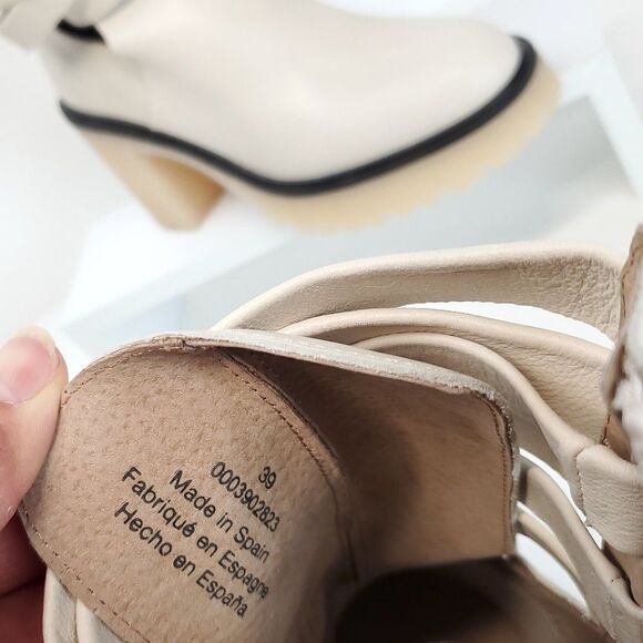 Free People Jesse Cutout Heeled Boots Leather Lugged Sole Ankle Boots Size 39 - Picture 13 of 13